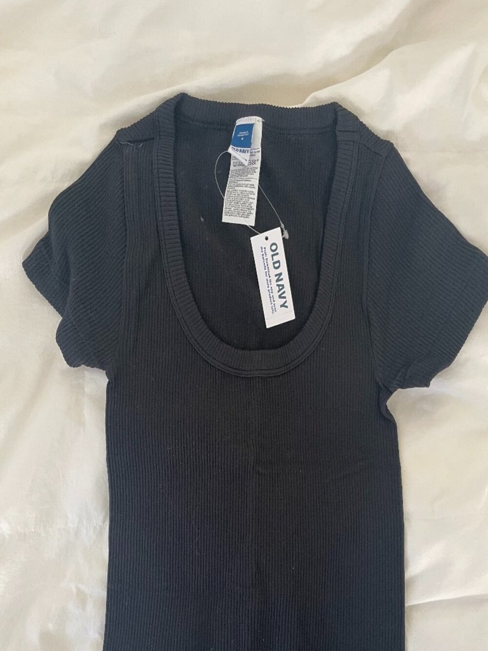 Old Nacy Black Scoop Neck t shirt Size Small